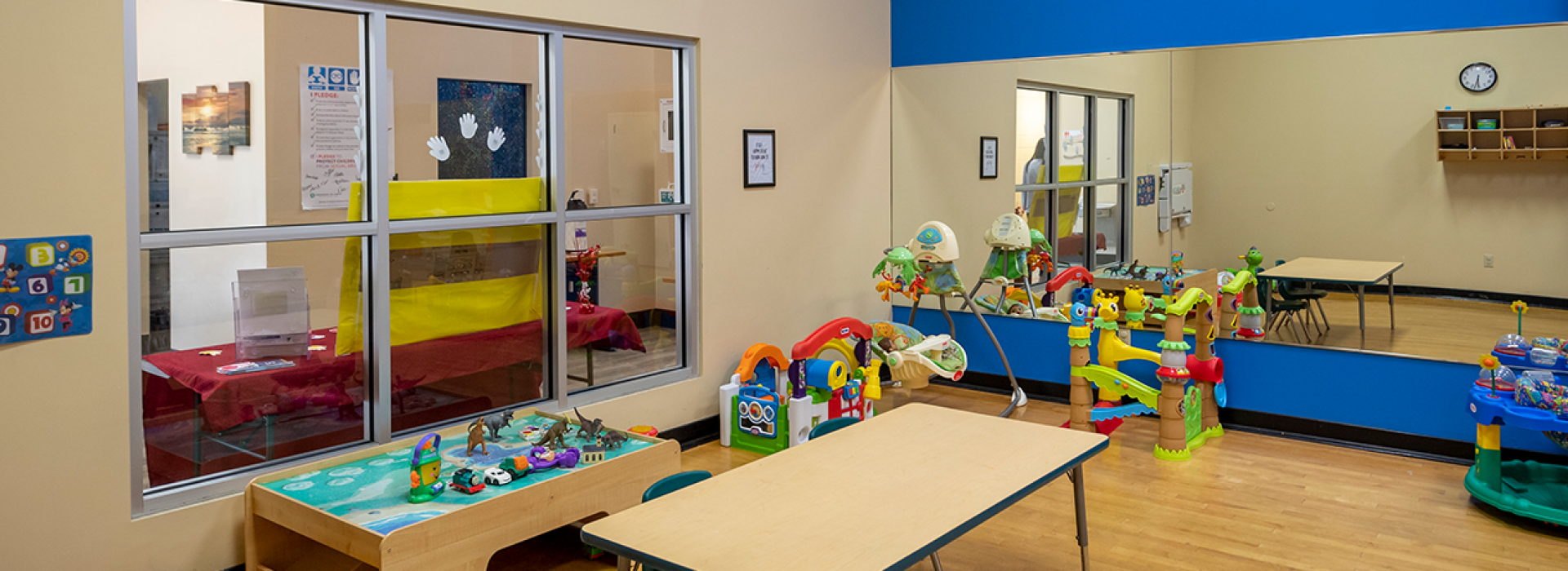 Child Watch room with children toys